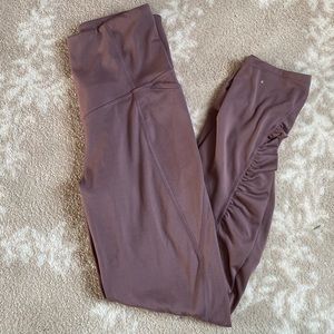 AIM Brown Scrunch Calf Leggings